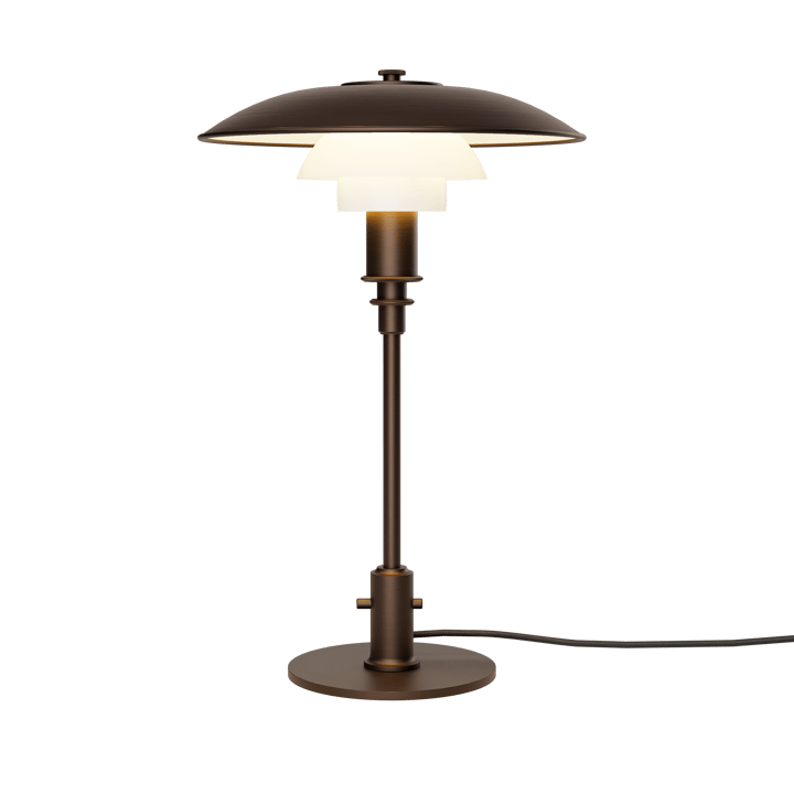 PH 3/2 Luna table lamp, Aged brass-opal glass Louis Poulsen