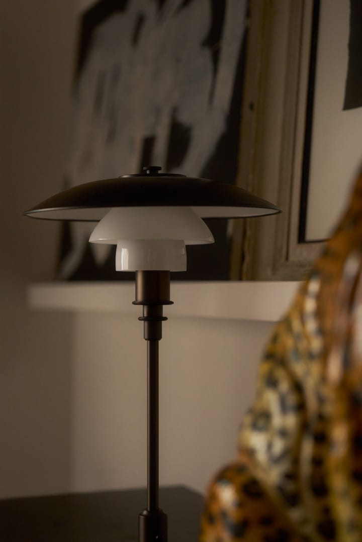 PH 3/2 Luna table lamp, Aged brass-opal glass Louis Poulsen