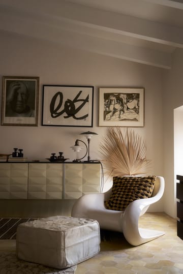 PH 3/2 Luna table lamp - Aged brass-opal glass - Louis Poulsen