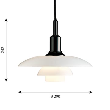 PH 3/2 pendant lamp - Black - Louis Poulsen