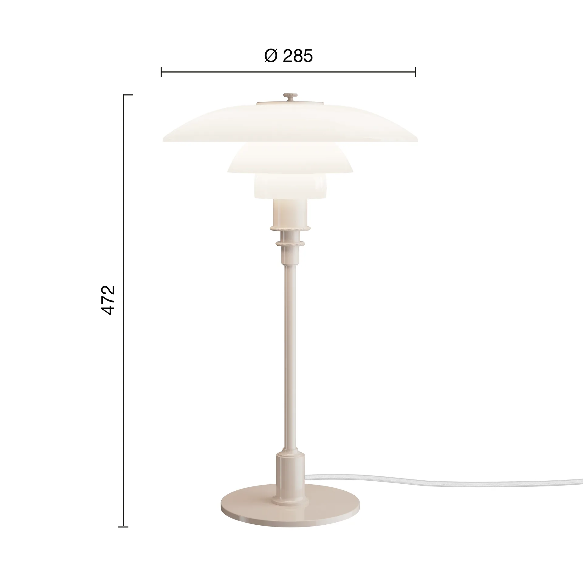 PH 3/2 table lamp, Glossy beige Louis Poulsen