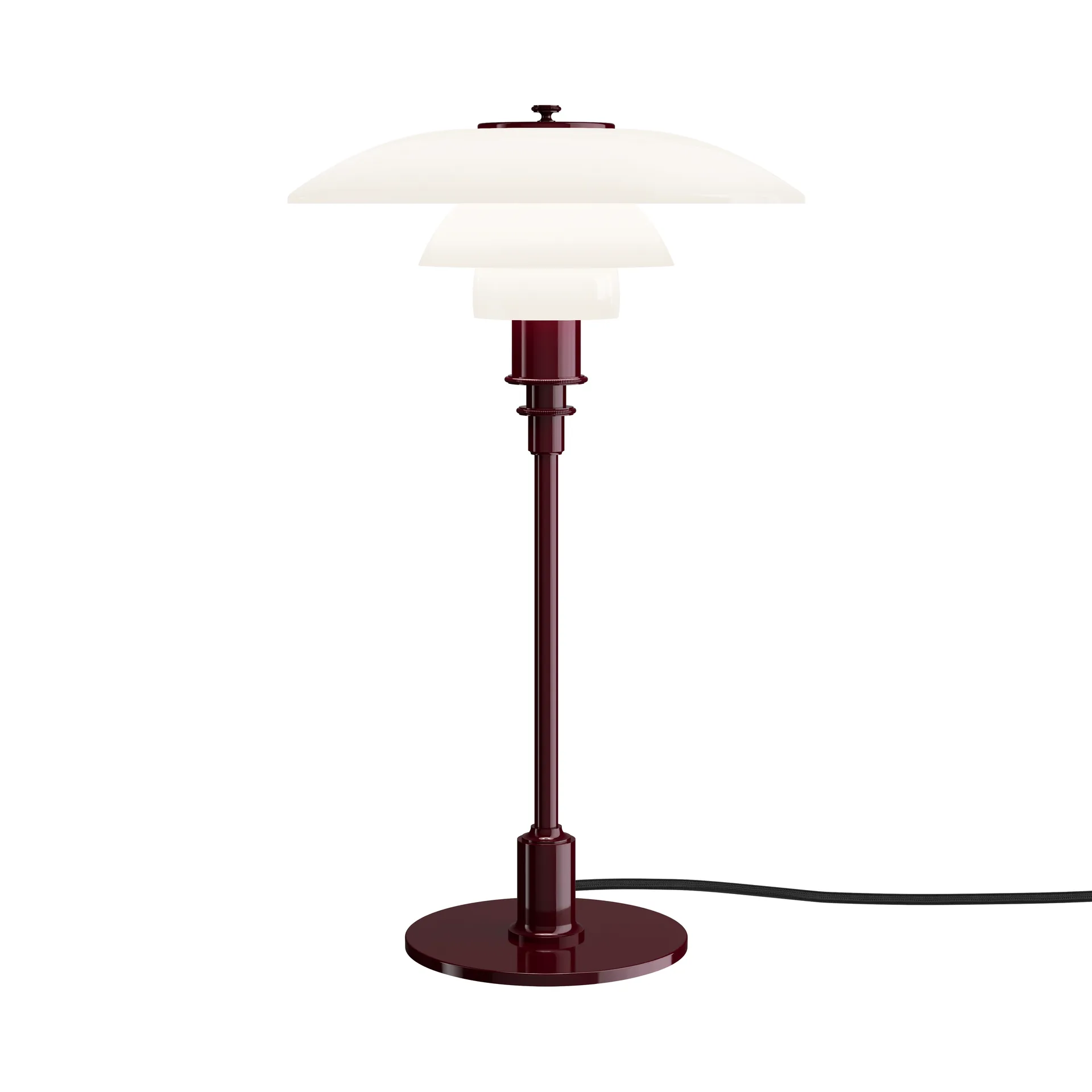 PH 3/2 table lamp, Glossy burgundy Louis Poulsen