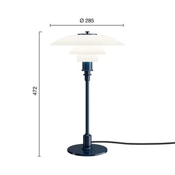 PH 3/2 table lamp - Glossy deep blue - Louis Poulsen