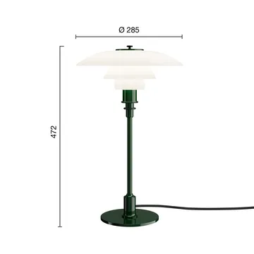 PH 3/2 table lamp - Glossy deep green - Louis Poulsen