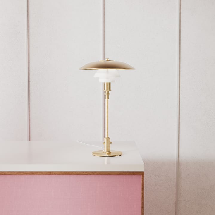 PH 3/2 table lamp Limited Edition, Brass-opal glass Louis Poulsen