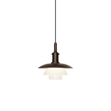 PH 3/3 Luna pendant - Aged brass-opal glass - Louis Poulsen