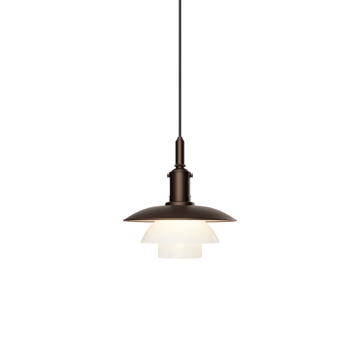 PH 3/3 Luna pendant, Aged brass-opal glass Louis Poulsen