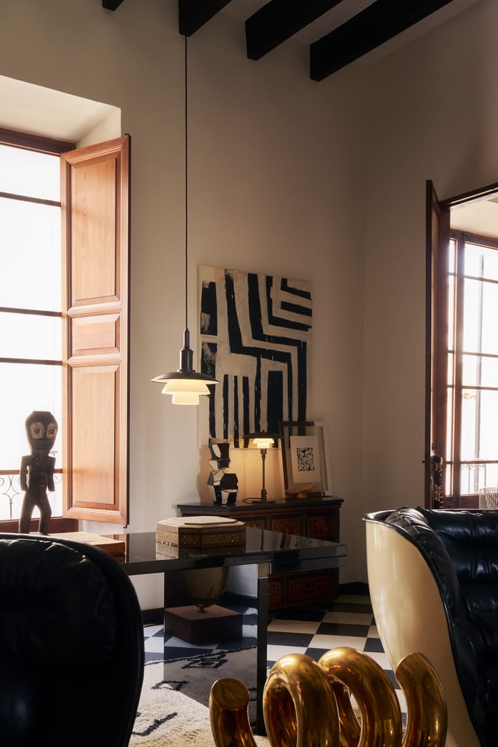 PH 3/3 Luna pendant, Aged brass-opal glass Louis Poulsen