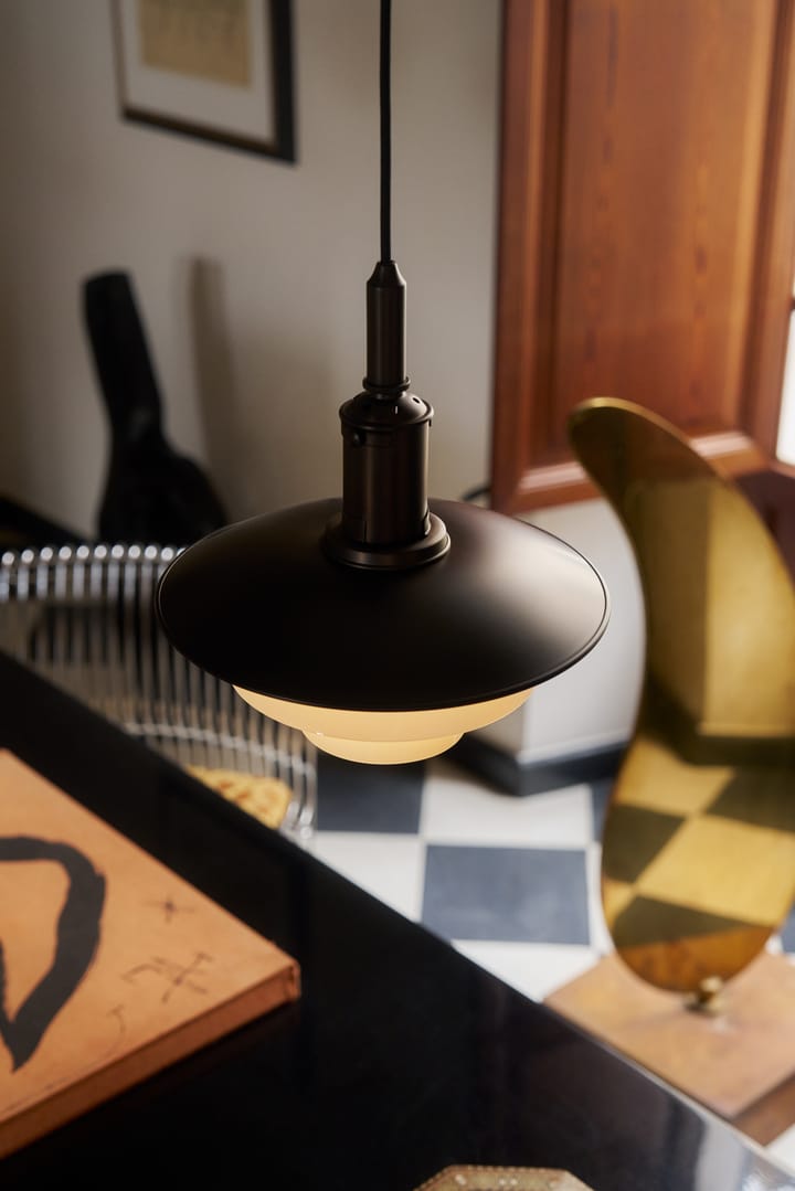 PH 3/3 Luna pendant, Aged brass-opal glass Louis Poulsen