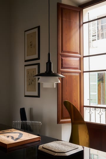 PH 3/3 Luna pendant - Aged brass-opal glass - Louis Poulsen