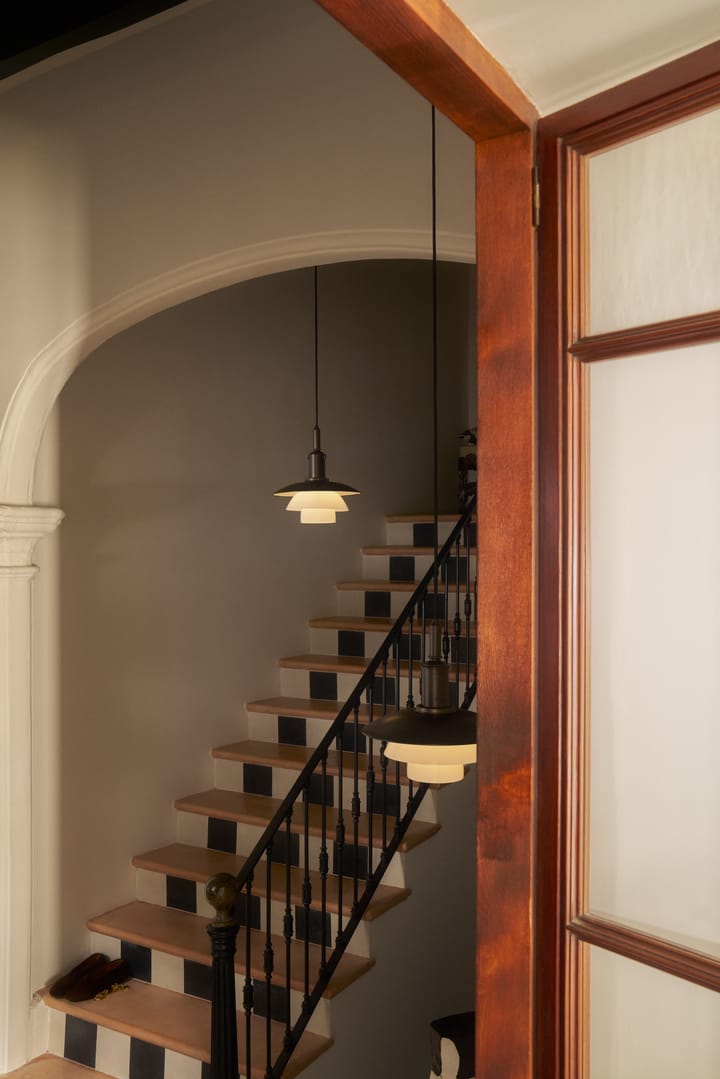 PH 3/3 Luna pendant, Aged brass-opal glass Louis Poulsen