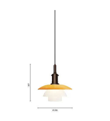 PH 3/3 penel Centenary Edition - Amber-Opal white - Louis Poulsen