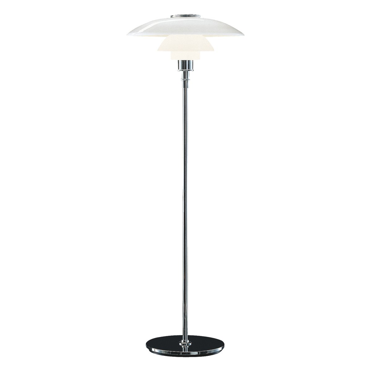 Louis Poulsen PH 4½-3 ½ floor lamp Chome | Scandinavian Design | Floor lamps | Silver-coloured