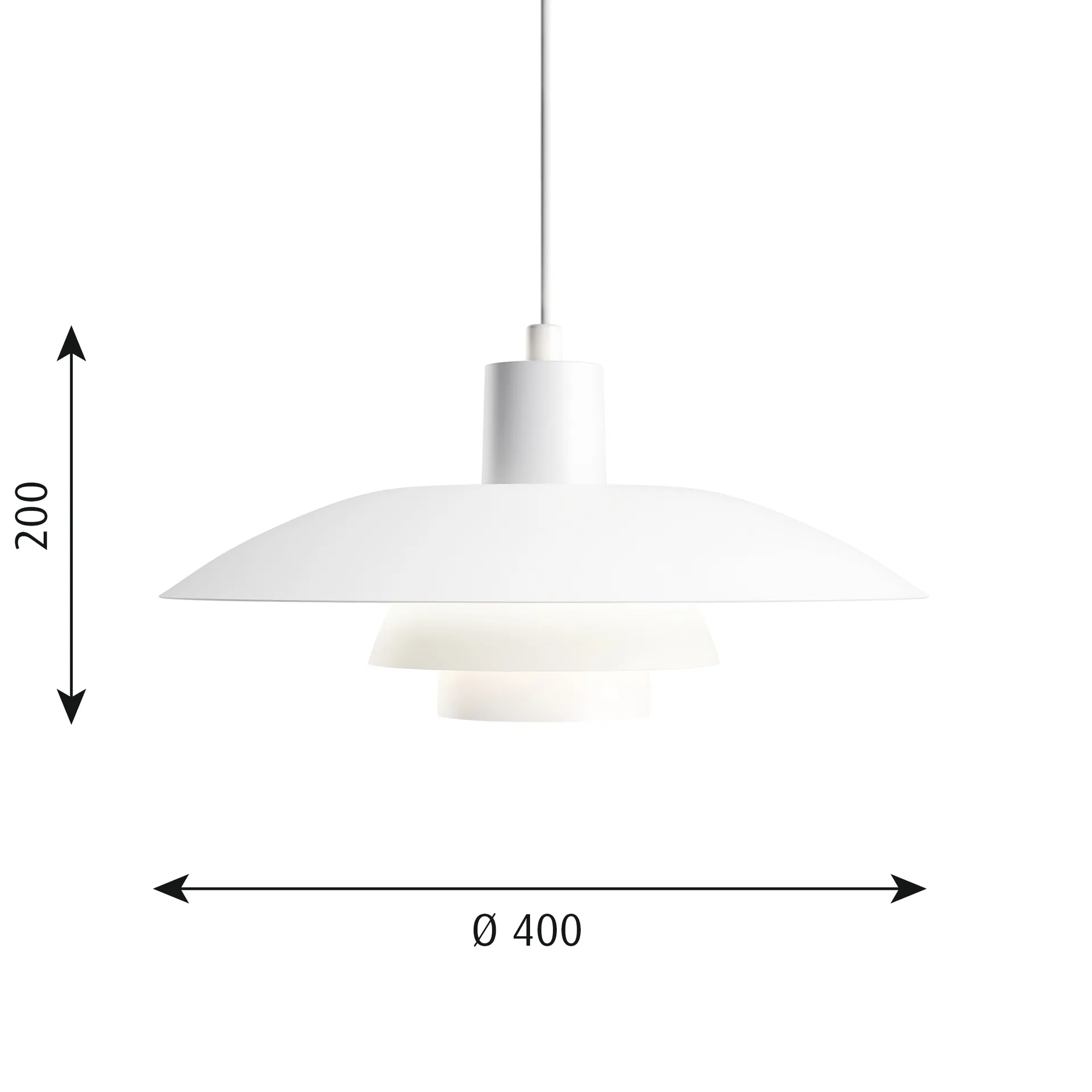 PH 4/3 pendant lamp Ø40 cm, White Louis Poulsen