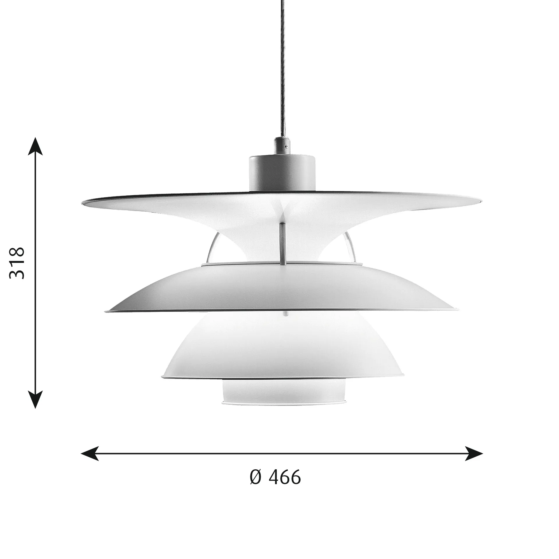 PH 5-4½ pendant lamp, White Louis Poulsen