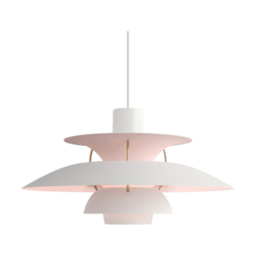 PH 5 Anniversary edition pendant lamp - Matte white-pale rose - Louis Poulsen