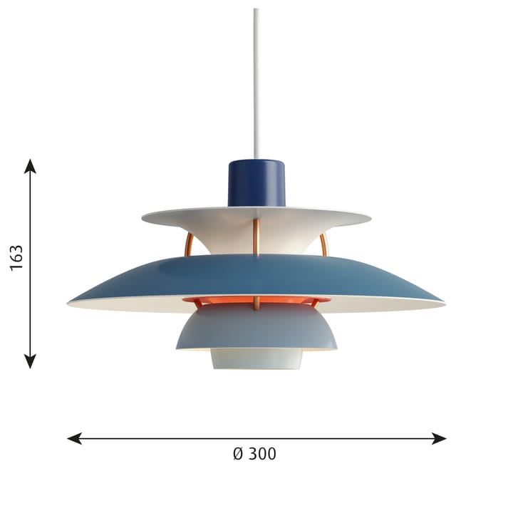 PH 5 MINI pendant lamp, Blue Louis Poulsen