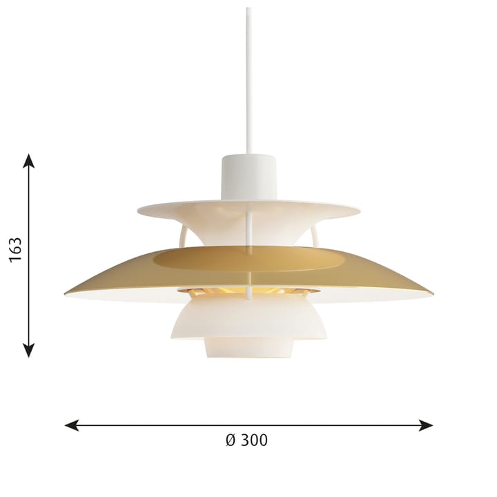 PH 5 MINI pendant lamp - Brass - Louis Poulsen