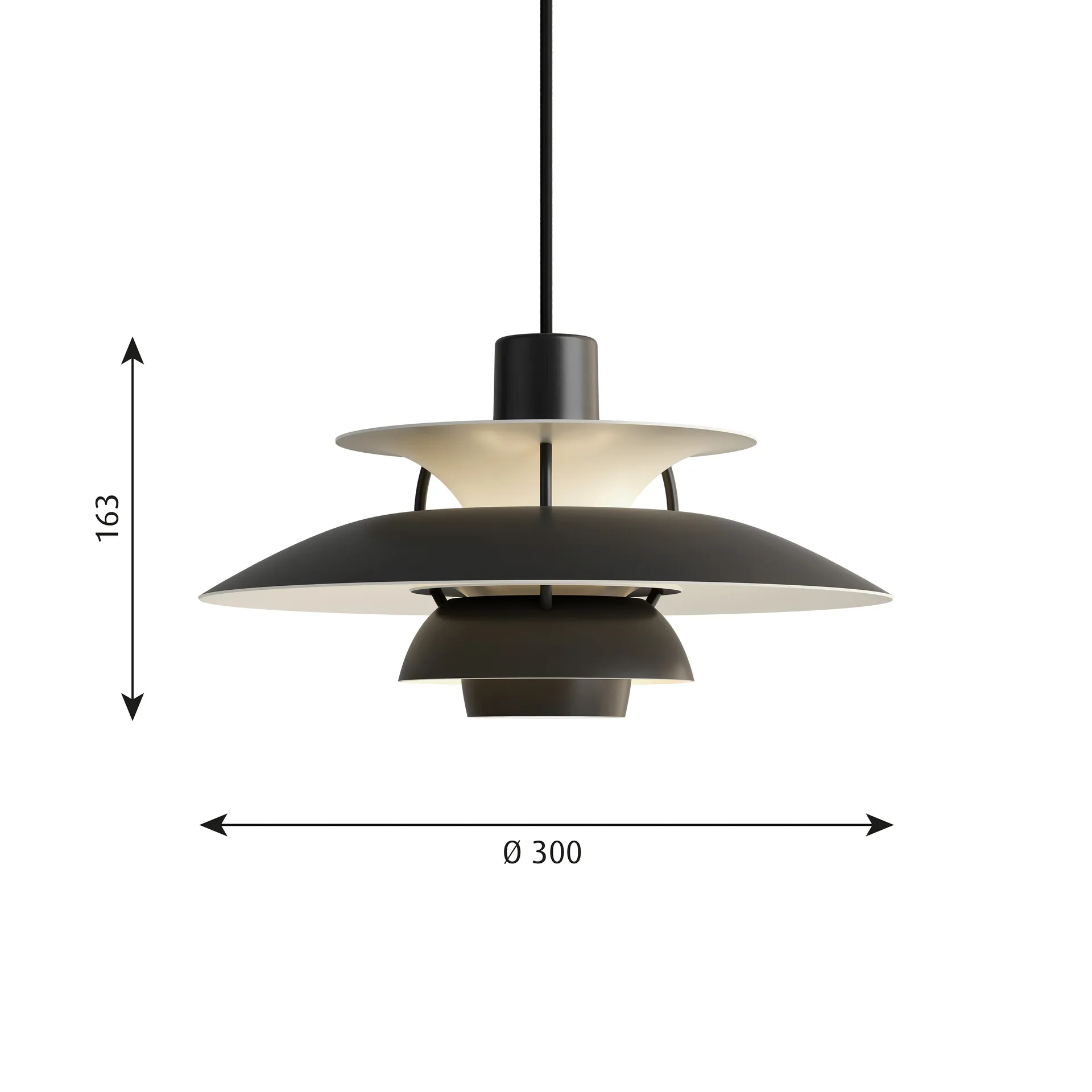 PH 5 MINI pendant lamp monochrome, Black Louis Poulsen