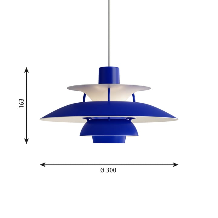 PH 5 MINI pendant lamp monochrome - blue - Louis Poulsen