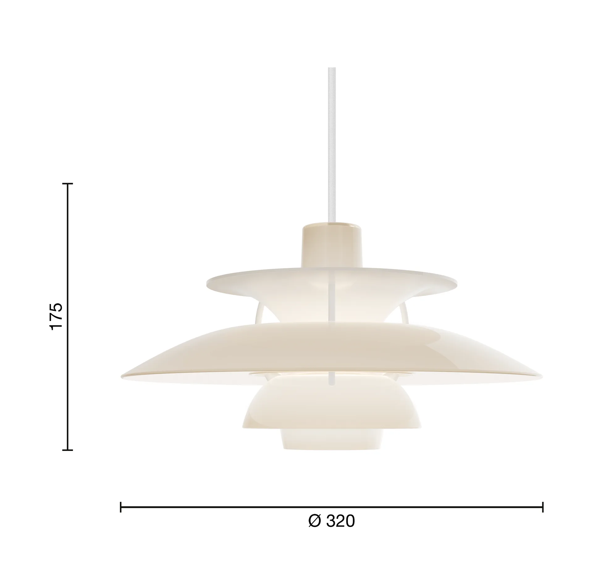 PH 5 pendant Ø32 cm, Opal beige Louis Poulsen