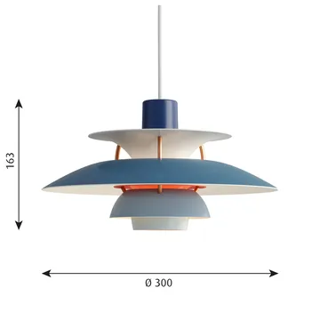 PH 5 pendant lamp - Ø300, Blue - Louis Poulsen