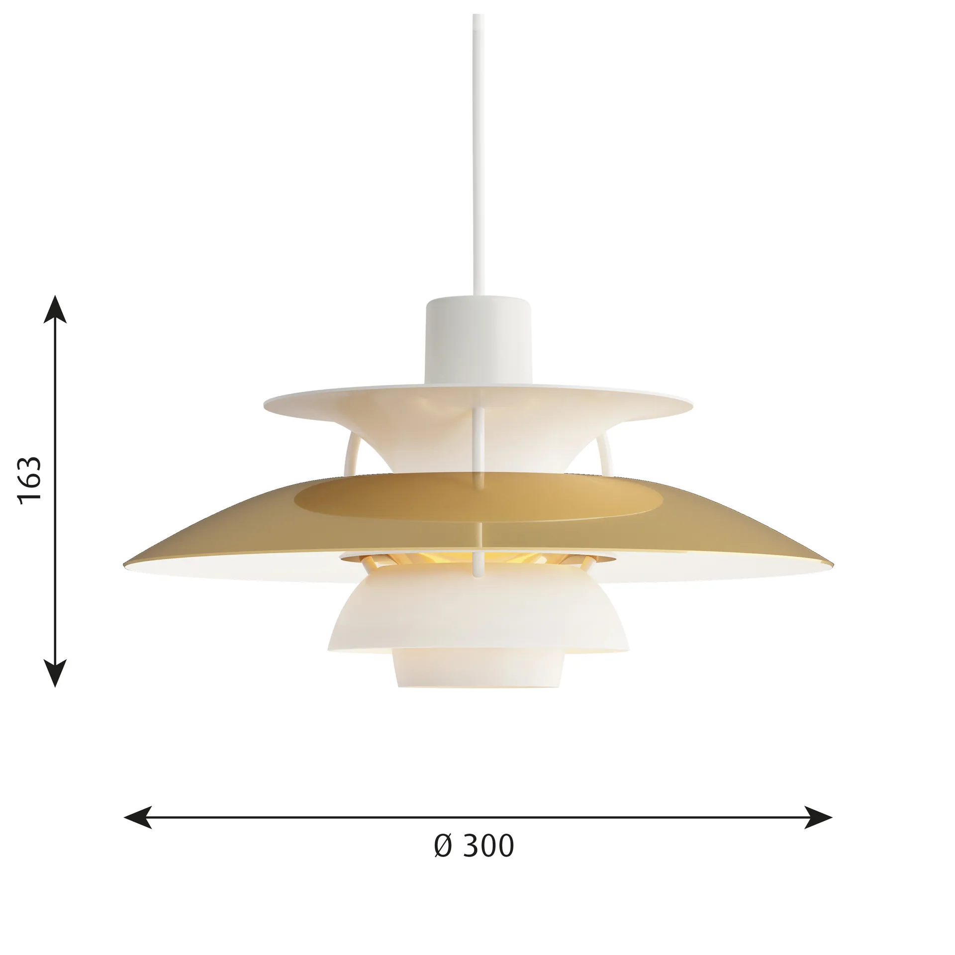PH 5 pendant lamp, Ø300, Brass Louis Poulsen
