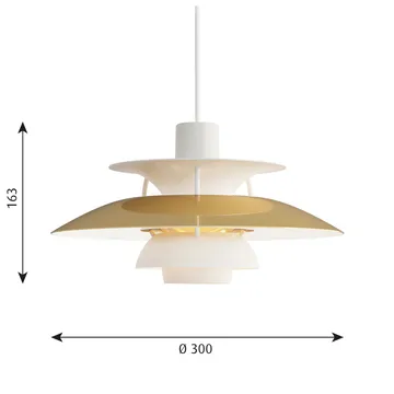 PH 5 pendant lamp - Ø300, Brass - Louis Poulsen