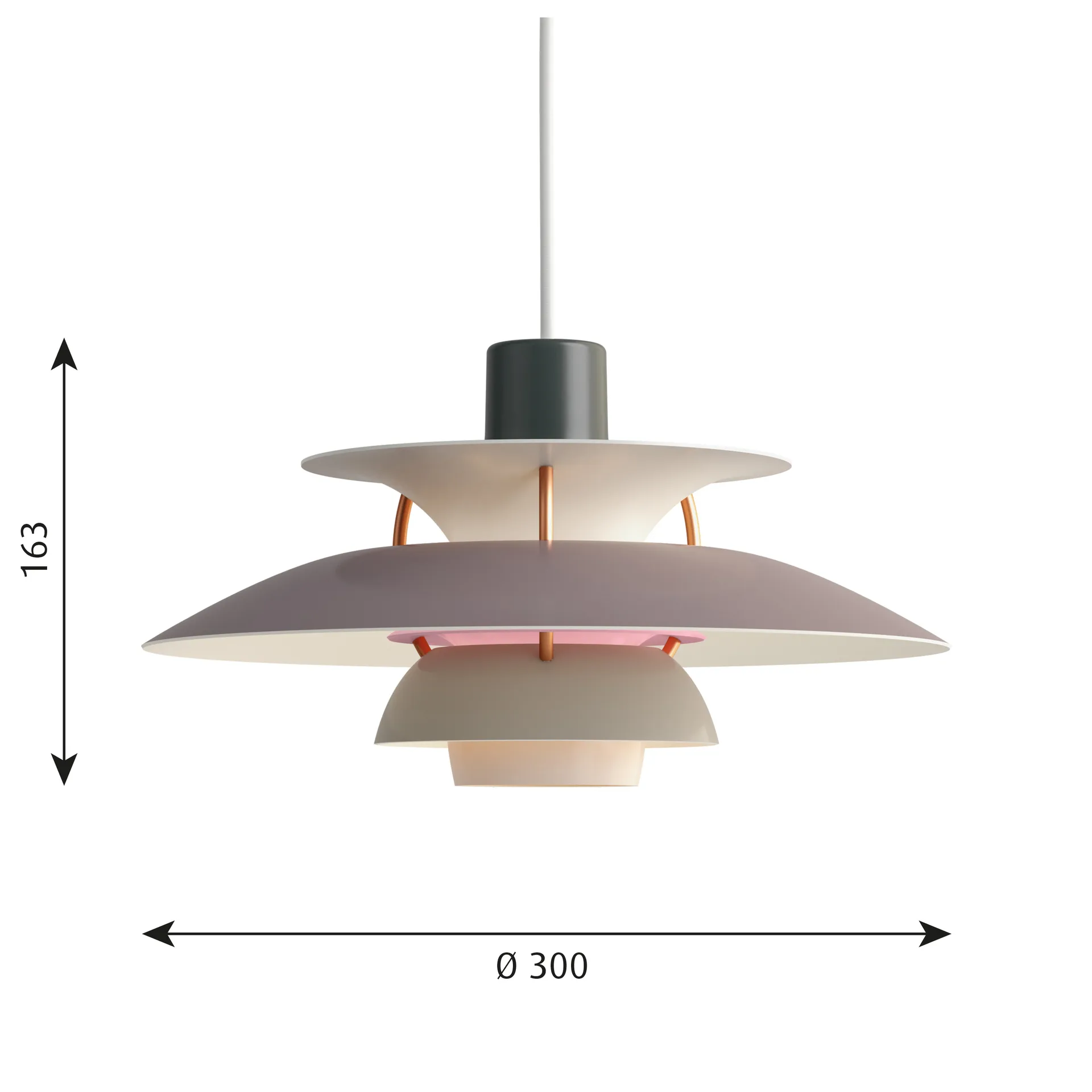 PH 5 pendant lamp, Ø300, Grey Louis Poulsen