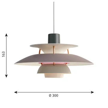 PH 5 pendant lamp - Ø300, Grey - Louis Poulsen