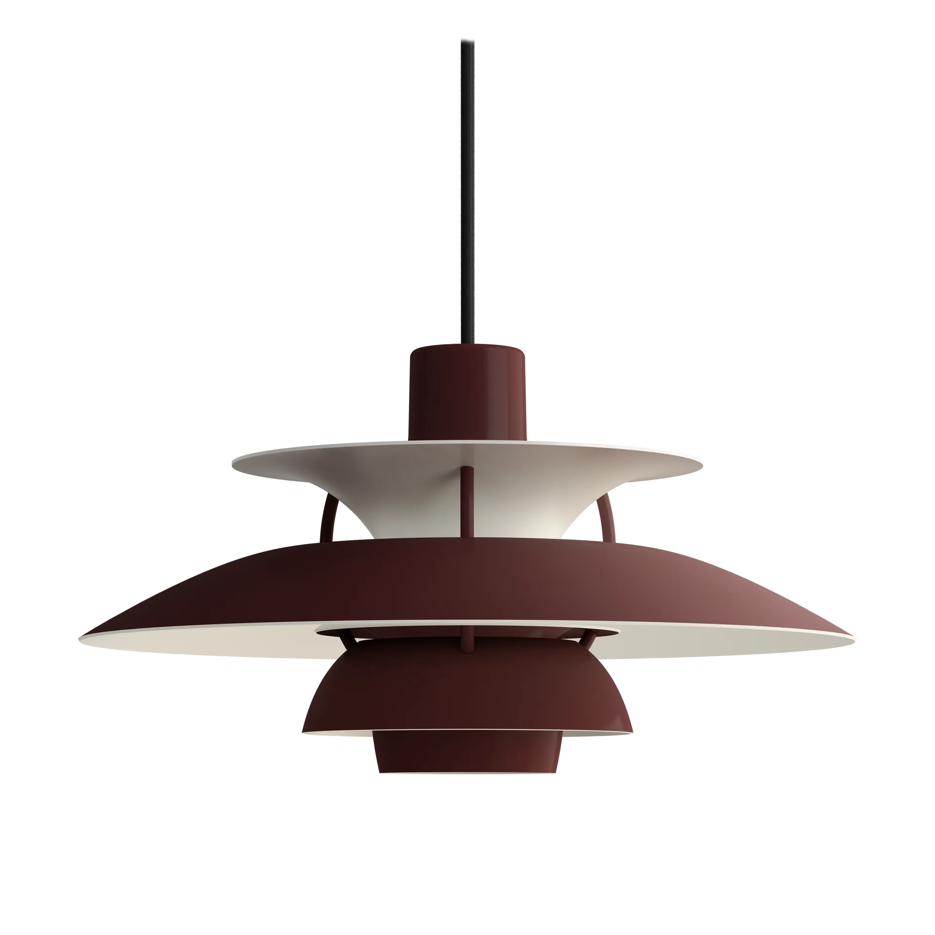 PH 5 pendant lamp, Ø300, Monochrom burgundy Louis Poulsen