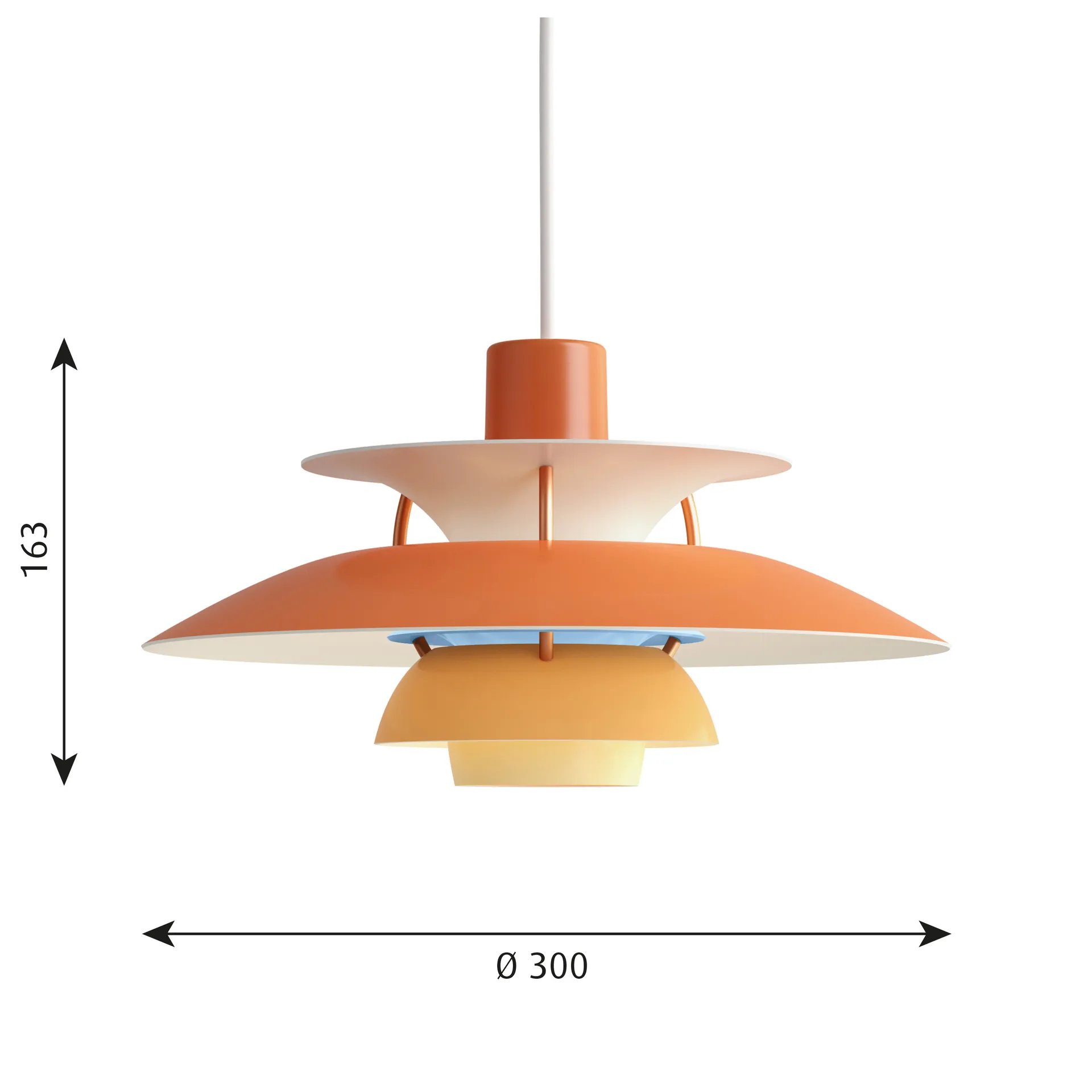 PH 5 pendant lamp, Ø300, Orange Louis Poulsen