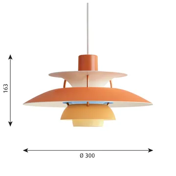 PH 5 pendant lamp - Ø300, Orange - Louis Poulsen