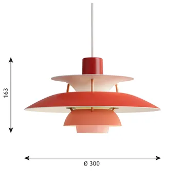 PH 5 pendant lamp - Ø300, Red - Louis Poulsen
