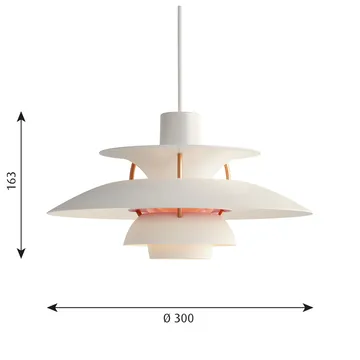 PH 5 pendant lamp - Ø300, White modern - Louis Poulsen