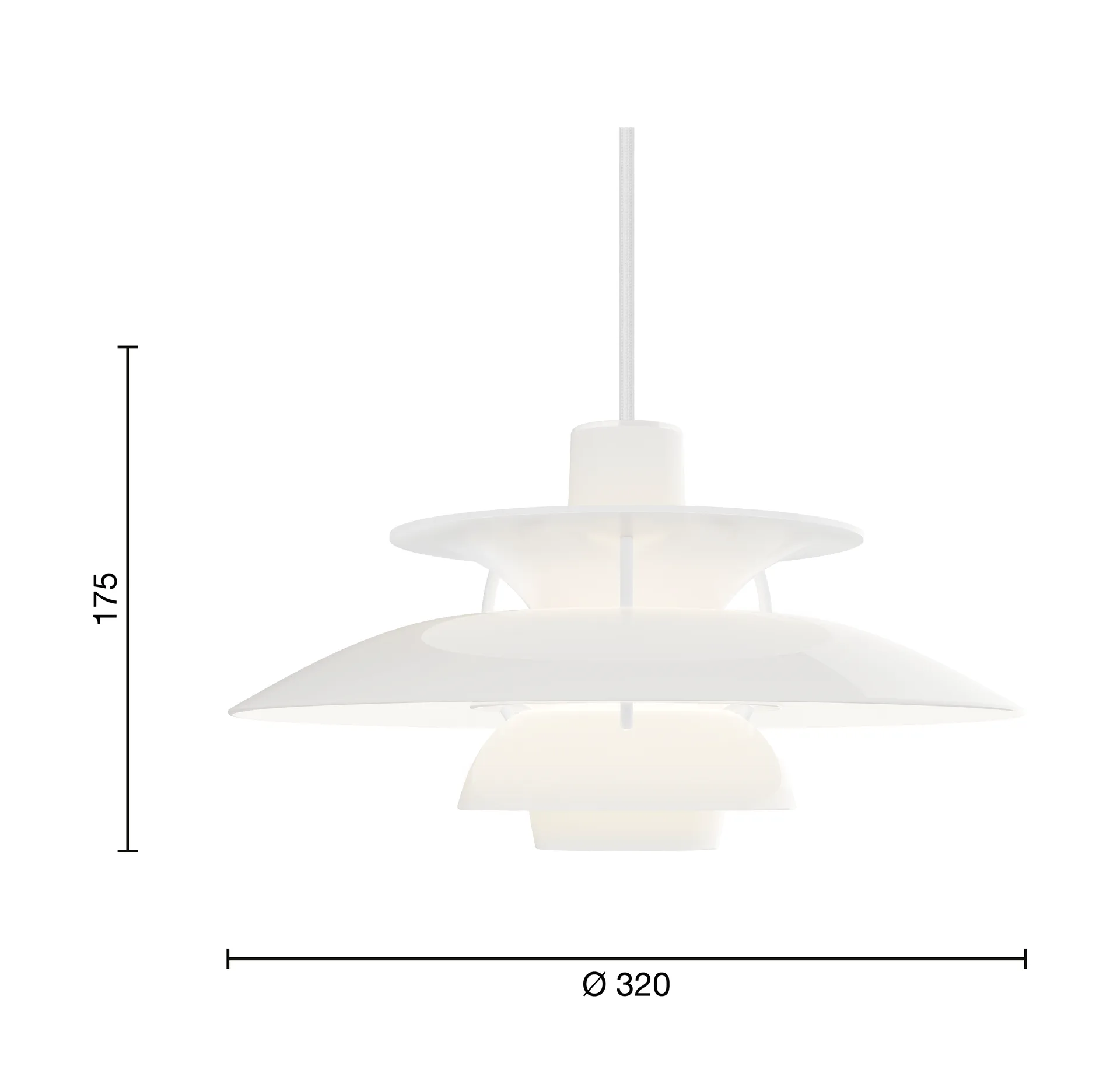 PH 5 pendant lamp, Ø320, Opal white Louis Poulsen
