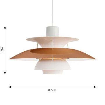 PH 5 pendant lamp - Ø500, Copper - Louis Poulsen