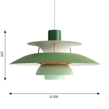 PH 5 pendant lamp - Ø500, Green - Louis Poulsen