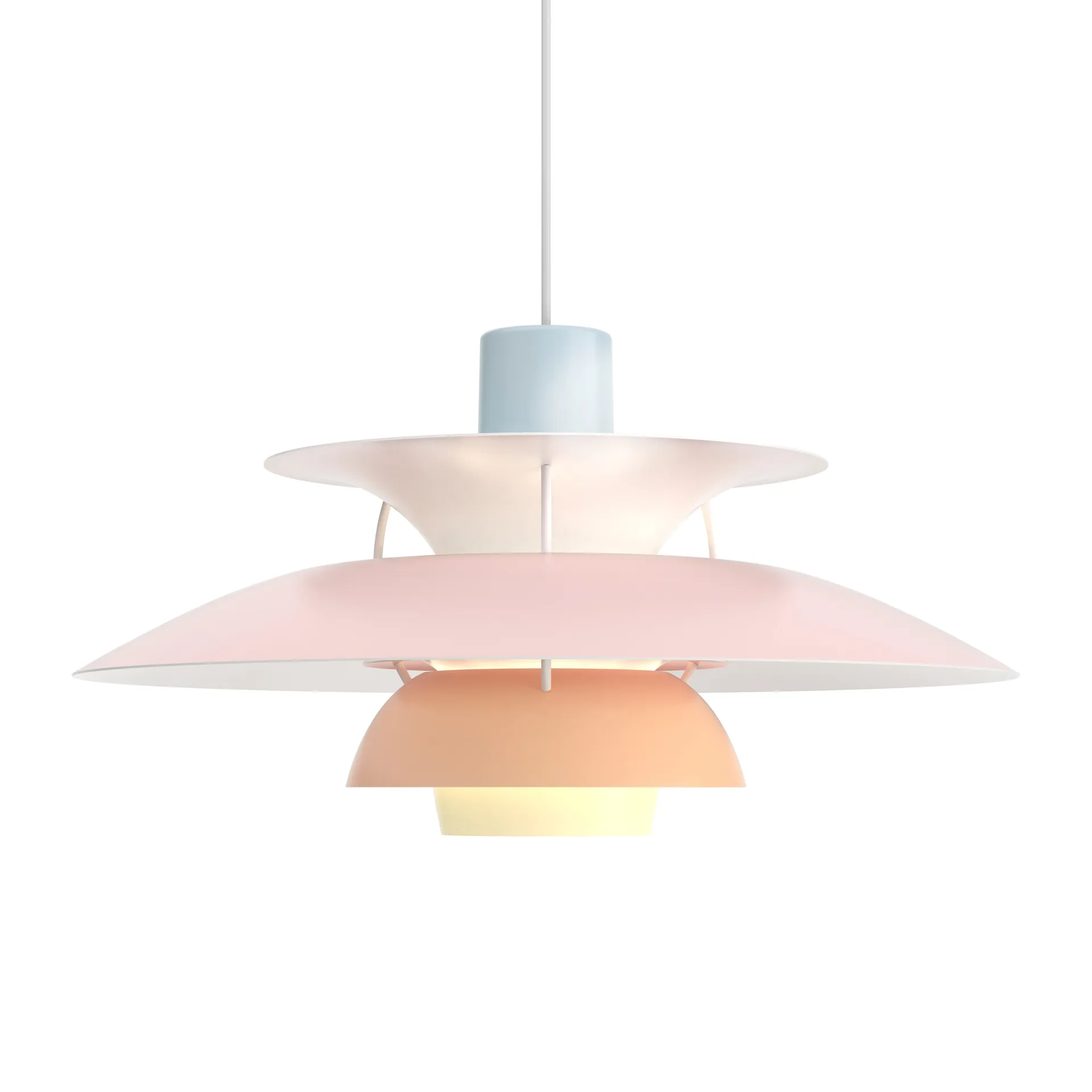 PH 5 pendant lamp, Ø500, Pastel-blue-pink-peach Louis Poulsen
