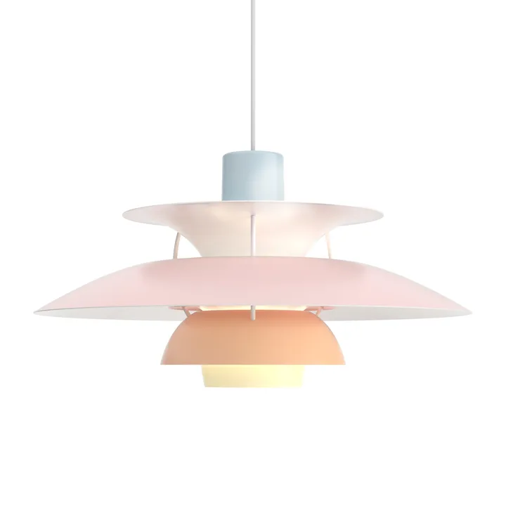 PH 5 pendant lamp - Ø500, Pastel-blue-pink-peach - Louis Poulsen