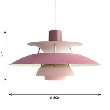 PH 5 pendant lamp - Ø500, Pink - Louis Poulsen