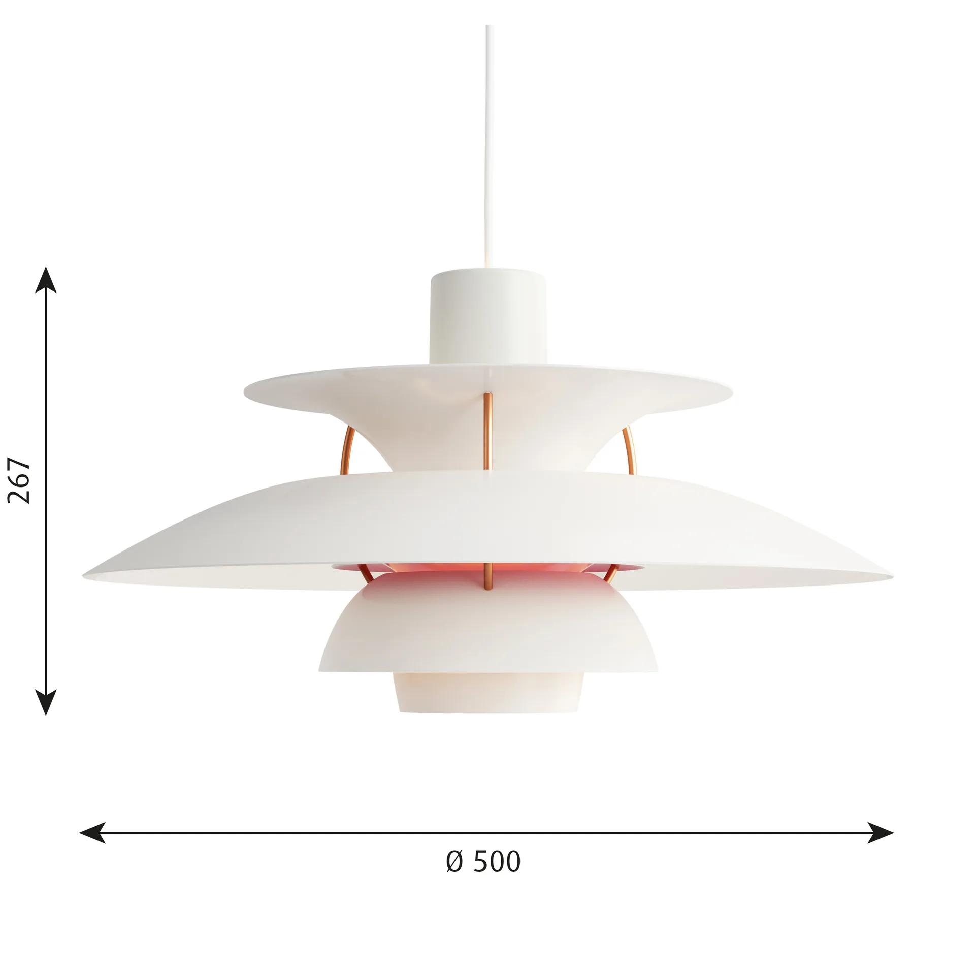 PH 5 pendant lamp, Ø500, White Louis Poulsen