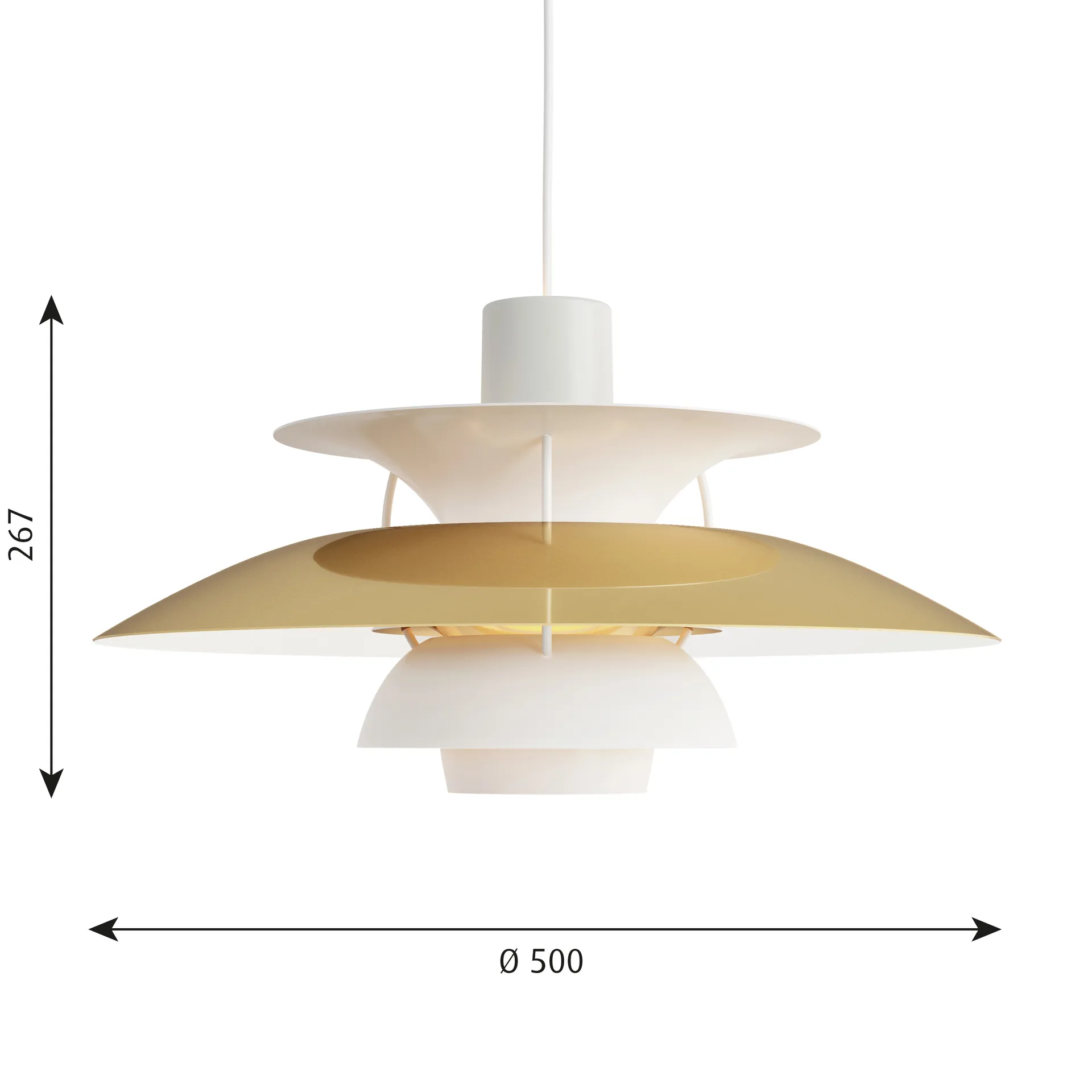 PH 5 pendant lamp, Brass Louis Poulsen