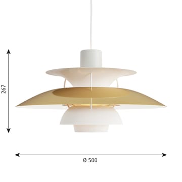 PH 5 pendant lamp - Brass - Louis Poulsen