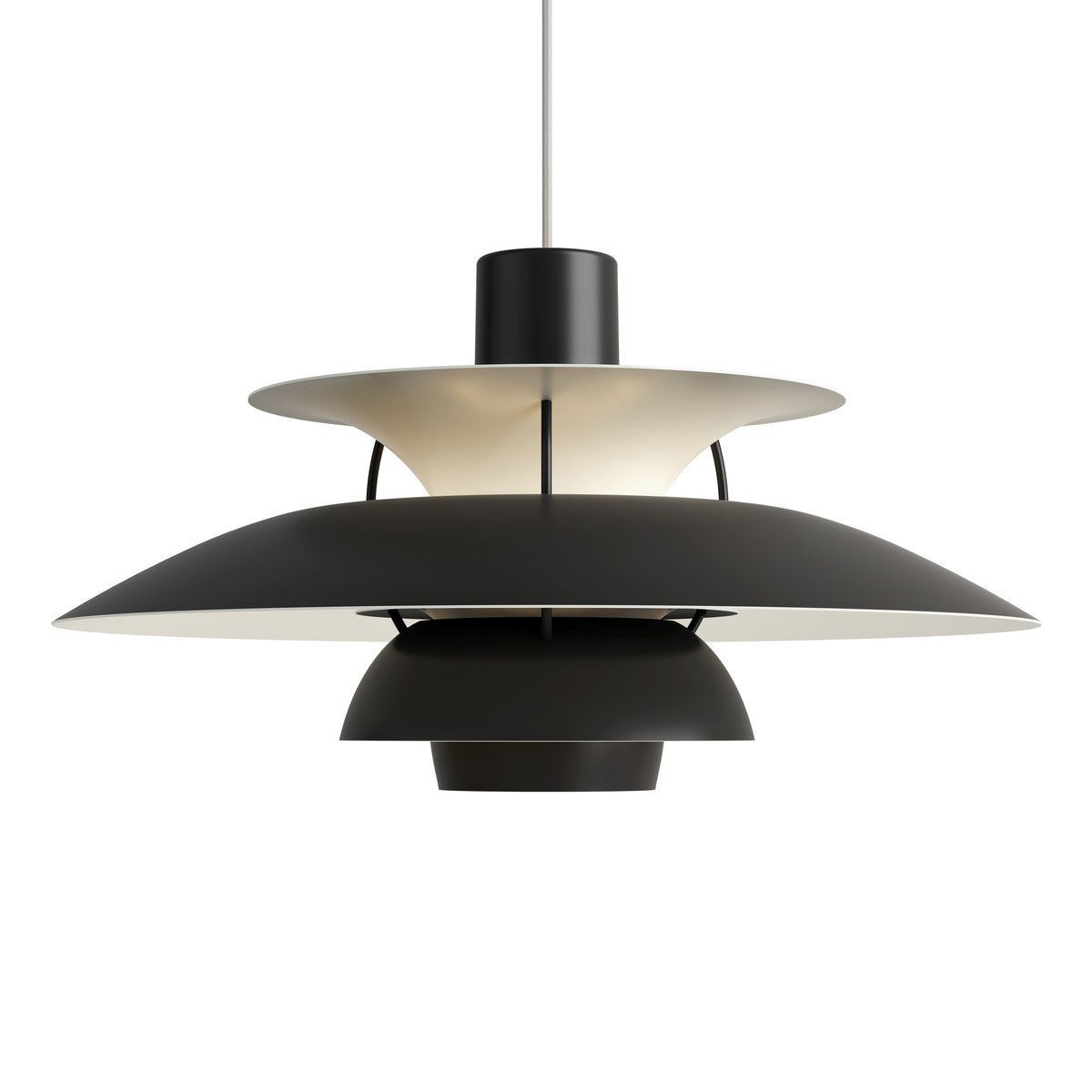 Louis Poulsen PH 5 pendant lamp monochrome Black | Scandinavian Design | Pendant lamps | Black