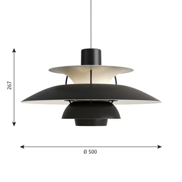 PH 5 pendant lamp monochrome - Black - Louis Poulsen