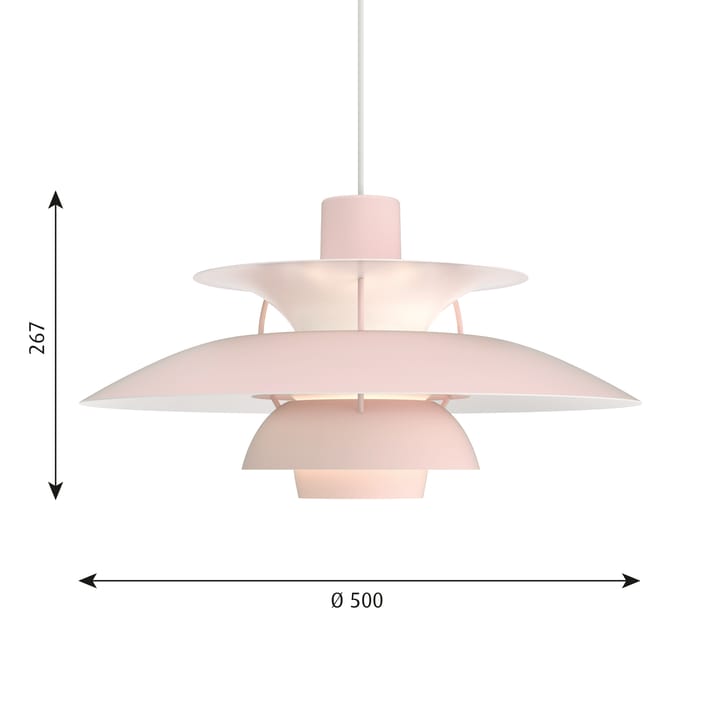 PH 5 pendant lamp monochrome - Light pink - Louis Poulsen