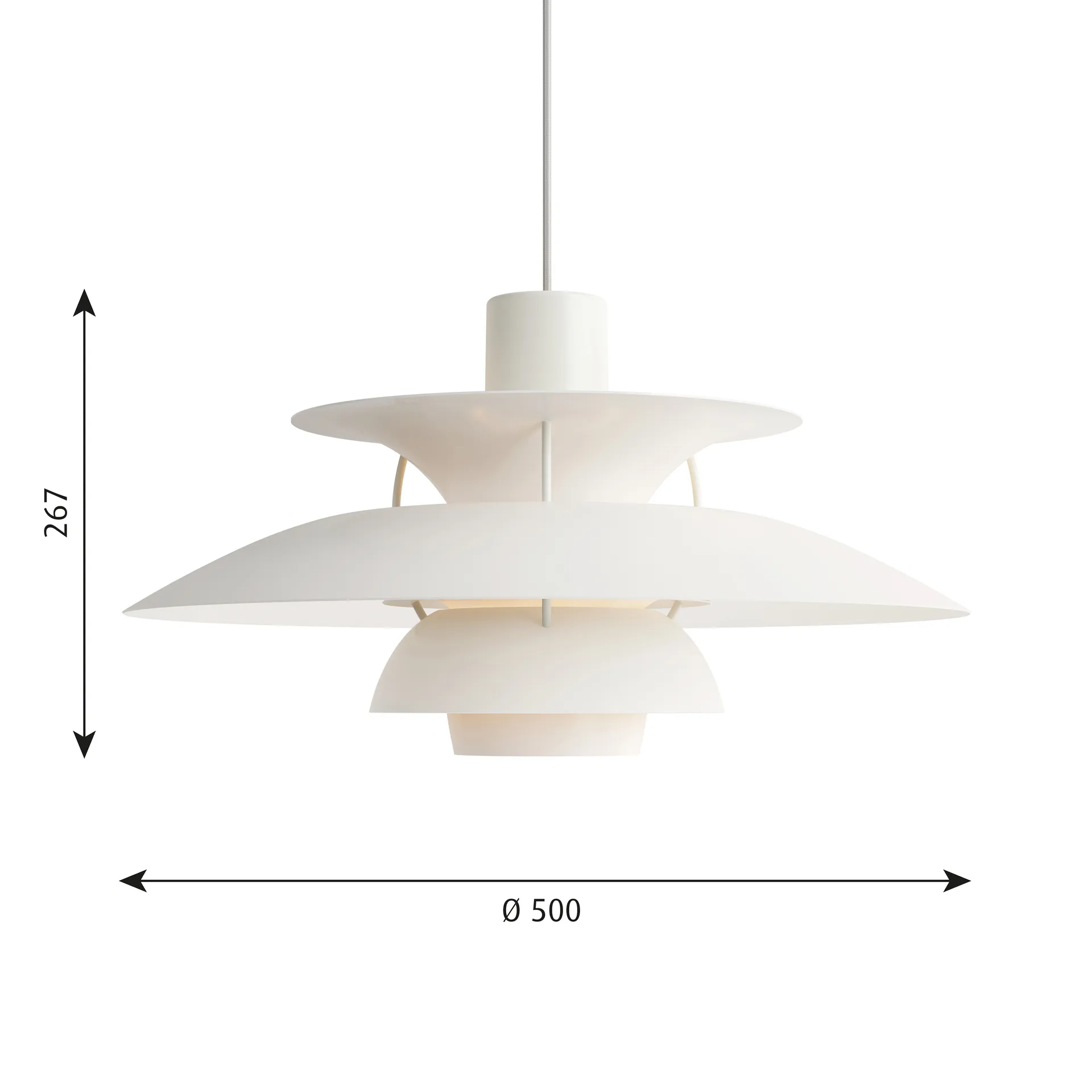 PH 5 pendant lamp monochrome, White Louis Poulsen