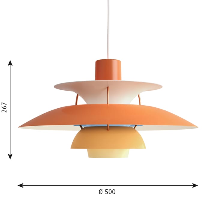 PH 5 pendant lamp - Orange - Louis Poulsen