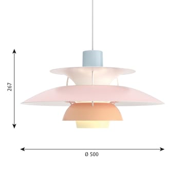 PH 5 pendant lamp - Pastel-blue-pink-peach - Louis Poulsen